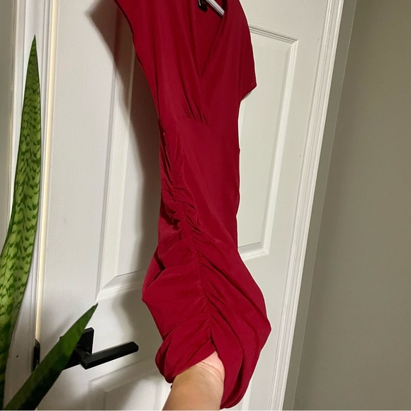 Unlisted A Kenneth Cole Production Red Blouse with Ruched Sides - Picture 5 of 9